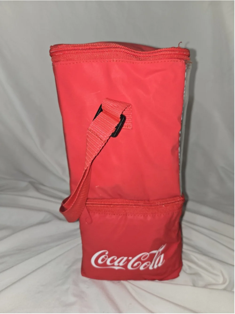 Coca Cola Insulated Tote Cooler Bag Six Pack w/ 6 Coke Anchor Hocking Glasses